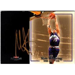 701852 Matt Harpring Autographed Utah Jazz 2004 Fleer Patchworks No.86 Basketball Card