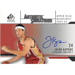 701907 Jason Kapono Autographed Cleveland Cavaliers 2004 Upper Deck No.ASKO Basketball Card