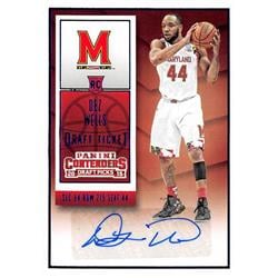 701908 Dez Wells Autographed Maryland Terrapins 2015 Panini Contenders Draft Rookie No.191 Basketball Card