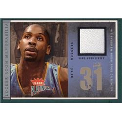 701921 Nene Player Worn Jersey Patch Denver Nuggets 2004 Fleer Platinum No.LRMN Basketball Card