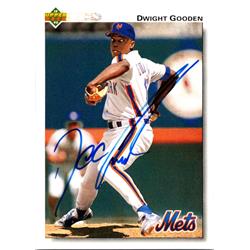 701957 Dwight Gooden Autographed New York Mets, Doc 1992 Upper Deck No.135 Baseball Card