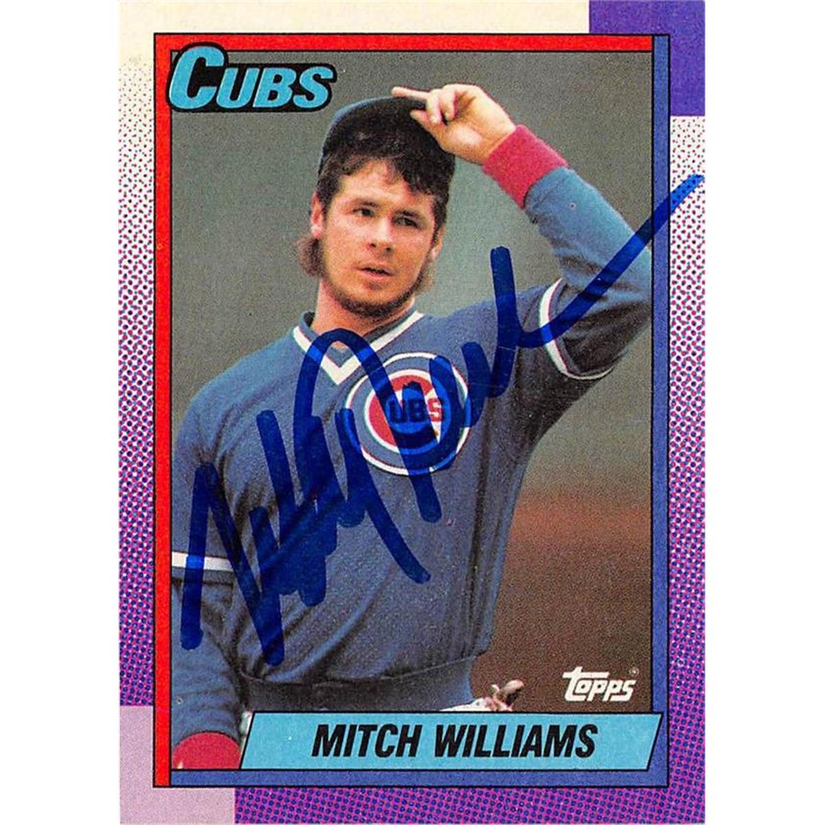702021 Mitch Williams Autographed Chicago Cubs 1990 Topps No.520 Baseball Card