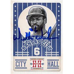 702041 Willie Wilson Autographed Kansas City Royals 2013 Panini City Hall Hometown Heroes No.CH10 Baseball Card -  Autograph Warehouse