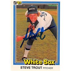 702047 Steve Trout Autographed Chicago White Sox 1981 Donruss No.400 Baseball Card