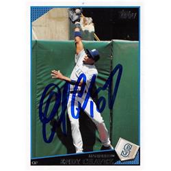 702092 Endy Chavez Autographed Seattle Mariners 2009 Topps No.UH306 Baseball Card