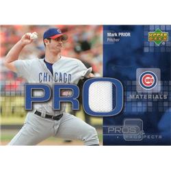 702165 Mark Prior Player Worn Jersey Patch Chicago Cubs 2005 Upper Deck Pro No.PMMP Baseball Card