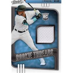 702182 Lewin Diaz Player Worn Jersey Patch Miami Marlins 2021 Panini Absolute Rookie Threads No.RTLD Baseball Card