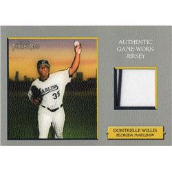 702191 Dontrelle Willis Player Worn Jersey Patch Florida Marlins 2006 Topps Turkey Red No.TRRDWI Pinstripe Baseball Card