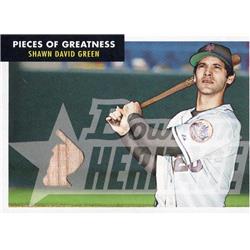 702573 Shawn Green Player Used Bat Patch New York Mets 2007 Bowman Heritage No.PGSG Baseball Card