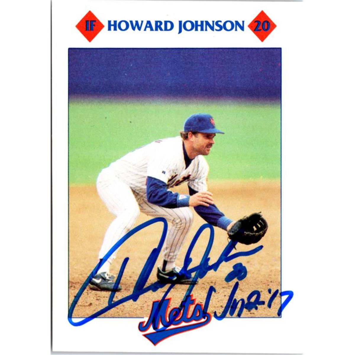 702856 Howard Johnson Signed New York Mets 1993 Kahns No.20 Baseball Card