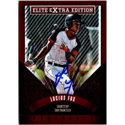 702961 Lucius Fox Signed San Francisco Giants, JZ 2015 Panini Elite Extra Prospects Rookie No.36 Baseball Card