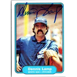 703036 Dennis Lamp Signed Chicago White Sox, JZ 1982 Fleer No.349 Baseball Card