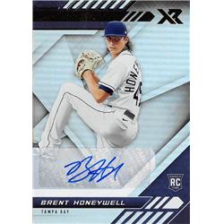 703074 Brent Honeywell Signed Rookie Tampa Bay Rays 2021 Panini Chronicles Rookie No.3 Baseball Card