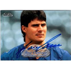 703213 Jose Canseco Signed Toronto Blue Jays 1998 Fleer Sports Illustrated No.20 Baseball Card