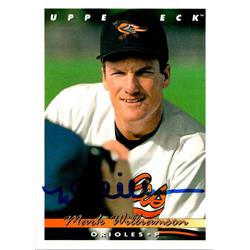 689671 Mark Williamson Autographed Baltimore Orioles 1993 Upper Deck No.722 Baseball Card
