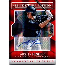 689690 Austin Fisher Autographed Cleveland Indians 2014 Panini Elite Extra Rookie Refractor No.80 Baseball Card