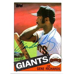 689811 Gene Richards Autographed San Francisco Giants, JZ 1985 Topps No.434 Baseball Card