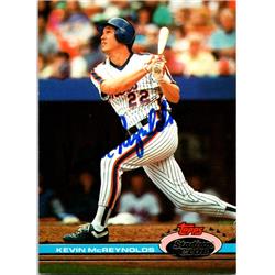 689873 Kevin Mcreynolds Autographed New York Mets 1991 Topps Stadium Club No.35 Baseball Card