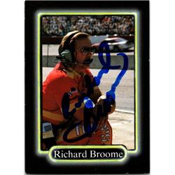 700541 Richard Broome Autographed Auto Racing, NASCAR & SC 1990 Maxx No.68 Trading Card