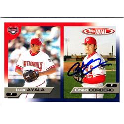 700576 Chad Cordero Autographed Washington Nationals, FT 2005 Topps Total No.655 Baseball Card