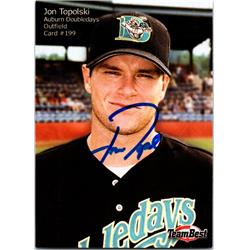 700593 Jon Topolski Autographed Auburn Doubledays 2000 Team Best Rookie No.199 Baseball Card