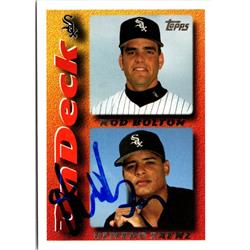 700669 Olmedo Saenz Autographed Chicago White Sox, JZ 1995 Topps No.634 Baseball Card
