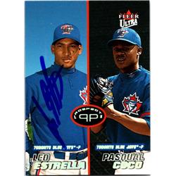 700752 Leo Estrella Autographed Toronto Blue Jays, JZ 2001 Fleer Ultra No.237 Baseball Card