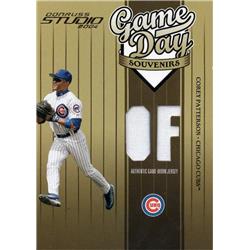 700764 Corey Patterson Player Worn Jersey Patch Chicago Cubs 2004 Donruss Studio Souvenirs No.GD17 LE 138-250 Baseball Card