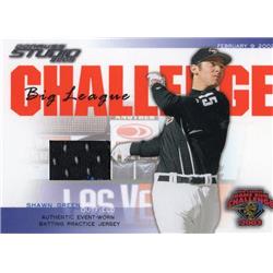 700863 Shawn Green Player Worn Jersey Patch Los Angeles Dodgers 2003 Donruss Studio Home Run Challenge No.BLC15 Baseball Card
