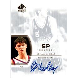 700900 Bostjan Nachbar Autographed Houston Rockets 2003 Upper Deck SP No.BN Basketball Card