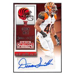 700922 Derron Smith Autographed Cincinnati Bengals 2015 Panini Contenders Rookie No.172 Football Card