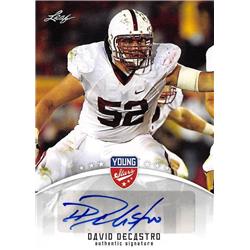 701013 David Decastro Autographed Stanford, Pittsburgh Steelers 2012 Leaf Young Stars Rookie No.DDC Football Card