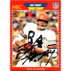 701022 Bob Trumpy Autographed Cincinnati Bengals, SC 1989 Pro Set No.26 Football Card