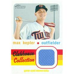 Picture of Autograph Warehouse 649656 Max Kepler Player Worn Jersey Patch Minnesota Twins 2020 Topps Heritage Clubhouse Collection No.CCRMK Baseball Card