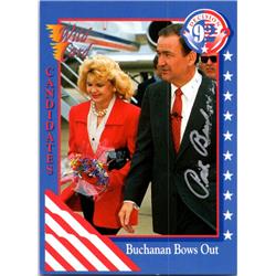 687623 Pat Buchanan Autographed Former White House Communications Director 1992 Wild Card No.46 Trading Card