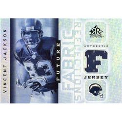 687735 Vincent Jackson Player Worn Jersey Patch San Diego Chargers 2005 Upper Deck Future Fabric Reflections No.FFRVJ Football Card
