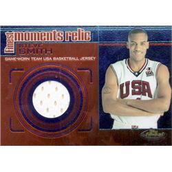 687741 Steve Smith Player Worn Jersey Patch Team USA Olympics 2000 Topps Finest Moments Relic No.FMR6 Basketball Card