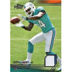 687749 Jarvis Landry Player Worn Jersey Patch Miami Dolphins 2014 Topps Prime Rookie No.PPJL Football Card