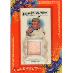 687758 Adam Jones Player Used Bat Patch Baltimore Orioles 2010 Topps Allen & Ginter No.AGRAJ Baseball Card