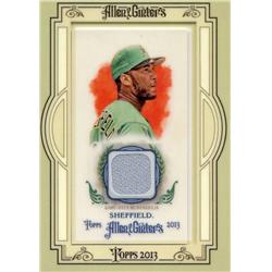 687761 Gary Sheffield Player Worn Jersey Patch Florida Marlins 2013 Topps Allen & Ginter No.AGRGS Baseball Card