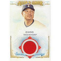 687893 Shin-soo Choo Player Worn Jersey Patch Texas Rangers 2020 Topps Topps Allen & Ginter No.FSRBSC Baseball Card