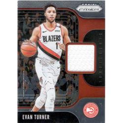 687909 Evan Turner Player Worn Jersey Patch Portland Trail Blazers 2019 Panini Prizm Sensational Swatches No.SSEVT Basketball Card