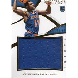 687918 Cleanthony Early Player Worn Jersey Patch New York Knicks 2015 Panini Immaculate Rookie No.RJCE LE 41-99 Basketball Card