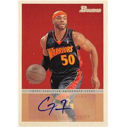 687996 Corey Maggette Autographed Golden State Warriors 2009 Bowman No.48ACM Basketball Card