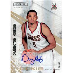 688003 Darington Hobson Autographed Milwaukee Bucks, New Mexico 2010 Panini Longevity Rookies & Stars Refractor No.119 Basketball Card