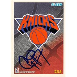 688030 Greg Anthony Autographed New York Knicks 1995 Fleer No.255 Basketball Card