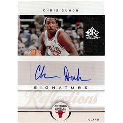 688061 Chris Duhon Autographed Chicago Bulls 2005 Upper Deck Reflections No.SRCD Basketball Card