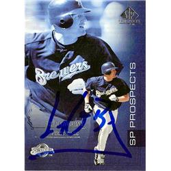 688319 Lyle Overbay Autographed Milwaukee Brewers, FT 2004 Upper Deck SP Prospects No.89 Baseball Card
