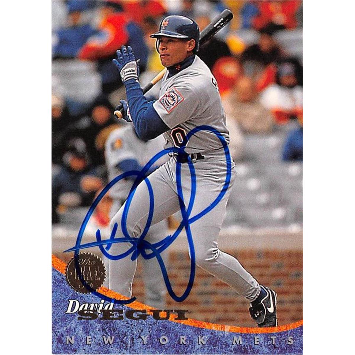 688485 David Segui Autographed New York Mets 1994 Leaf No.352 Baseball Card
