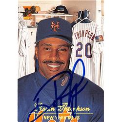 688498 Ryan Thompson Autographed New York Mets 1994 Donruss Studio No.120 Baseball Card